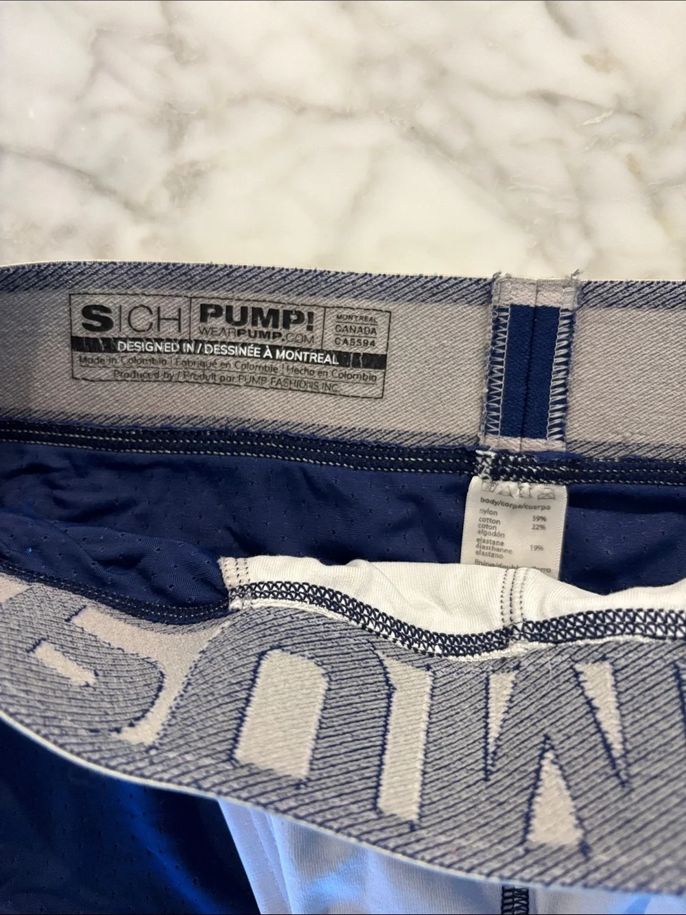 PUMP! Men's Navy & White Briefs